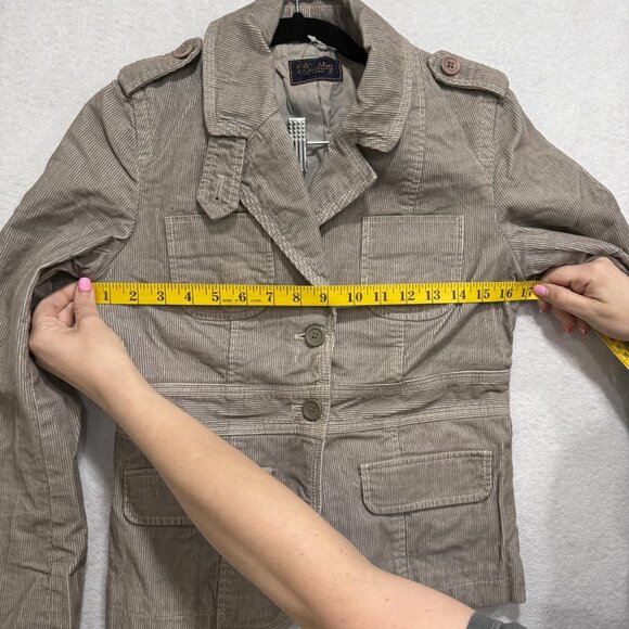 Buckley Tailors Jacket Womens Medium Corduroy Utility Blazer Button Pockets - Picture 5 of 12